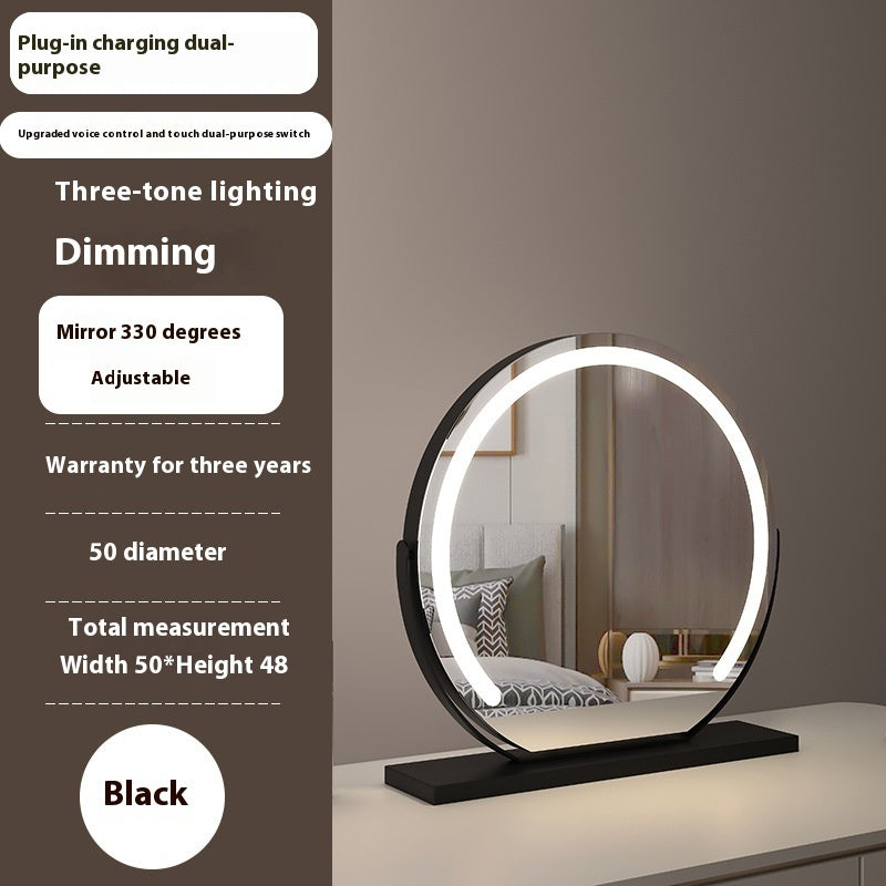 Semicircle LED With Light Makeup Desktop Smart Touch Dimming Fill Light Mirror Adjustable