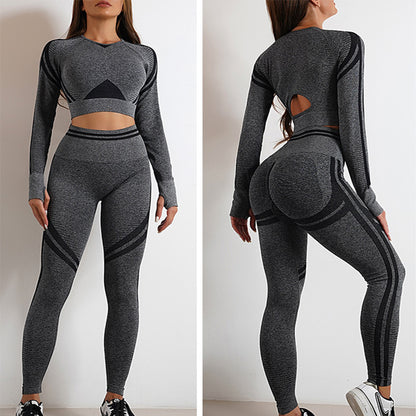 women's Seamless Yoga Pants and Tops, Butt Lifting Fitness Wear