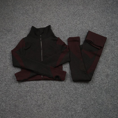 Three-Piece Stretch Sports Pants - Three-Piece Sports Yoga set