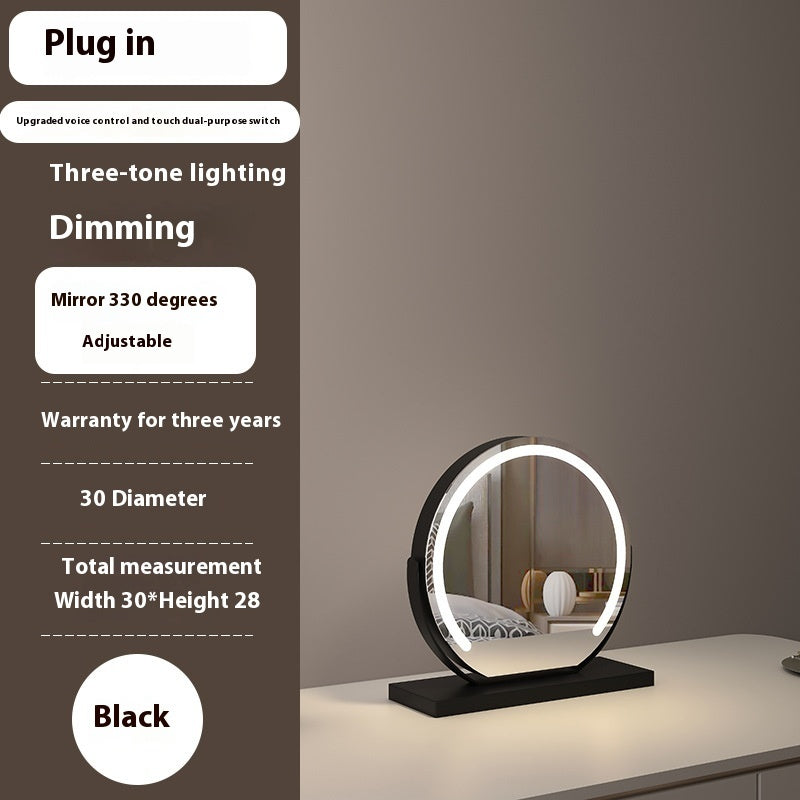 Semicircle LED With Light Makeup Desktop Smart Touch Dimming Fill Light Mirror Adjustable