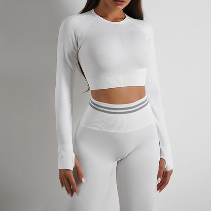 women's Seamless Yoga Pants and Tops, Butt Lifting Fitness Wear