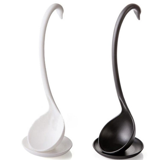 Creative swan with tray can be vertical spoon Multi-purpose kitchen tableware spoon with long handle spoon
