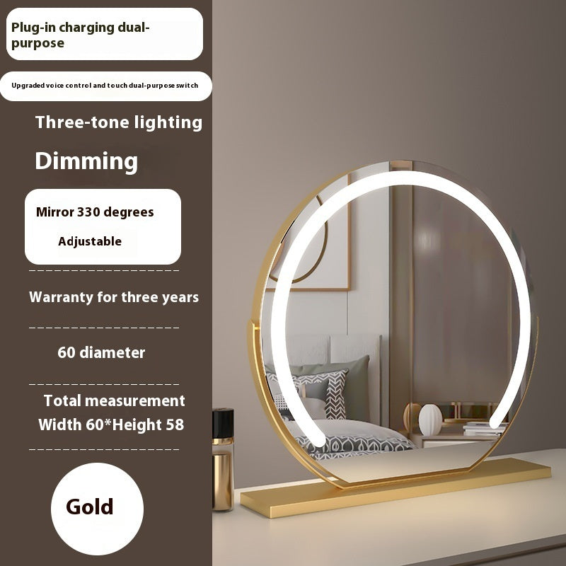 Semicircle LED With Light Makeup Desktop Smart Touch Dimming Fill Light Mirror Adjustable