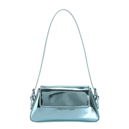 Women’s Patent Leather Shoulder Bag - Small Shiny Armpit Bag
