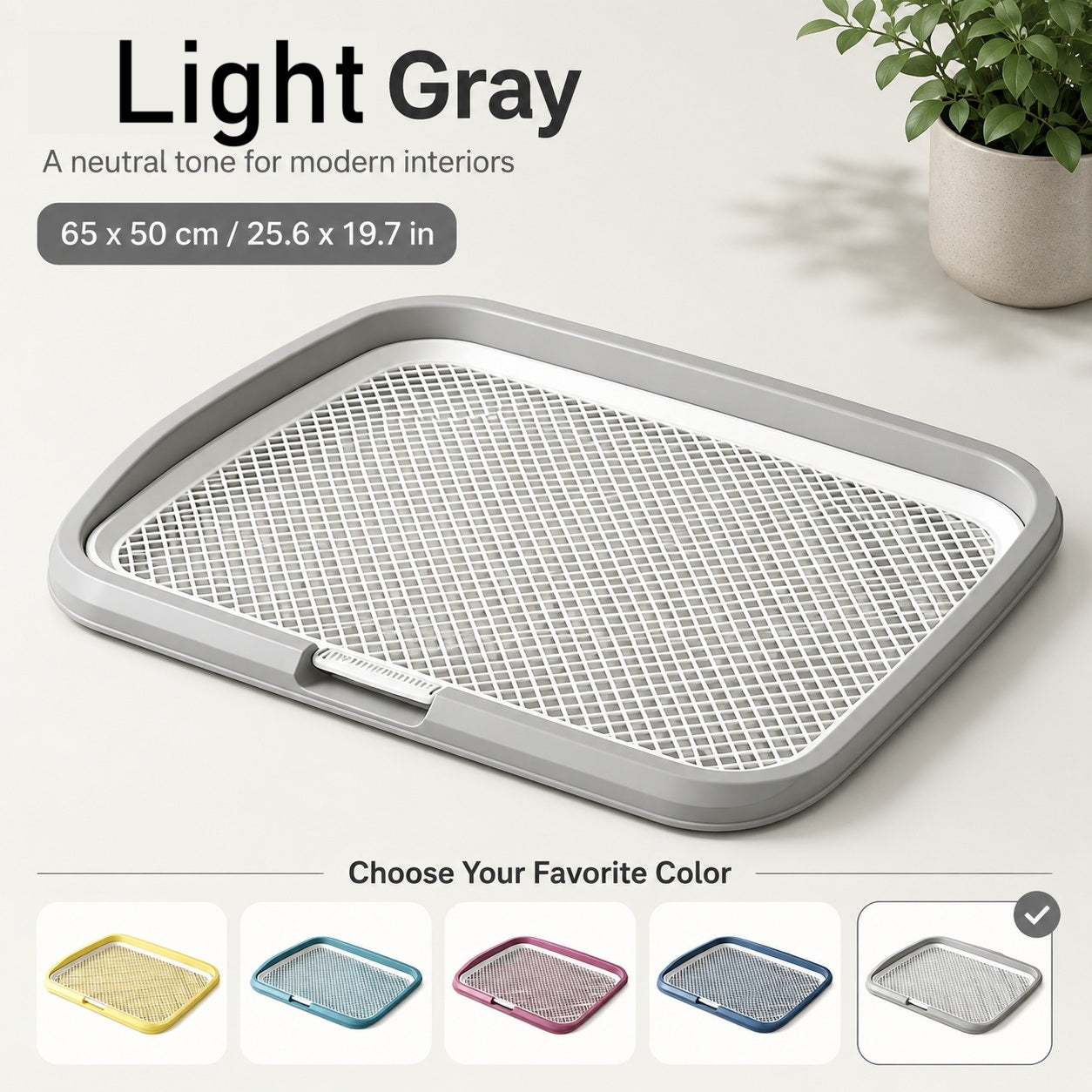 Extra Large Dog Potty Tray with Elevated Mesh Grid – Indoor Puppy Training Toilet