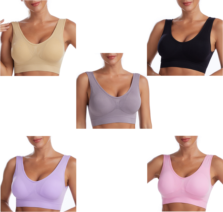 Women’s Wireless Sports Bra, Women’s Seamless Sports Bra