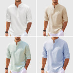 Men’s Beach Henley Shirt, Men’s Summer Casual Shirt