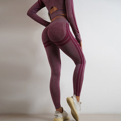 women's Seamless Yoga Pants and Tops, Butt Lifting Fitness Wear