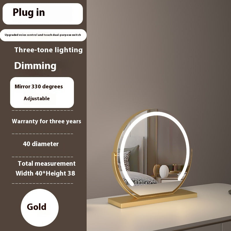 Semicircle LED With Light Makeup Desktop Smart Touch Dimming Fill Light Mirror Adjustable