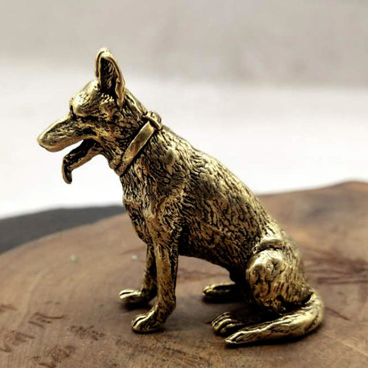Brass Fortune Copper Dog Small Ornaments Help Transport Desktop Small Ornaments Small Ornaments