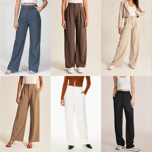 Women's Versatile Belt Casual Pants