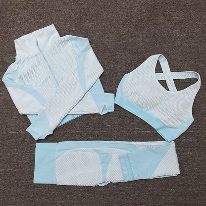 Three-Piece Stretch Sports Pants - Three-Piece Sports Yoga set