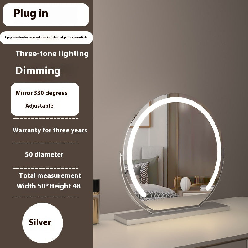 Semicircle LED With Light Makeup Desktop Smart Touch Dimming Fill Light Mirror Adjustable