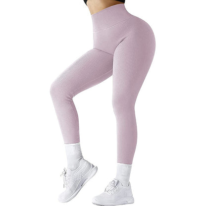 Women High Waist Seamless Slimming Knitted Fitness Sports Yoga Pants