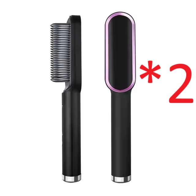 2-in-1 Hair Straightening Comb and Curling Iron - Straightening Comb