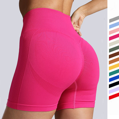 Women’s Seamless Yoga Shorts, Women High Waist Hip Lifting shorts