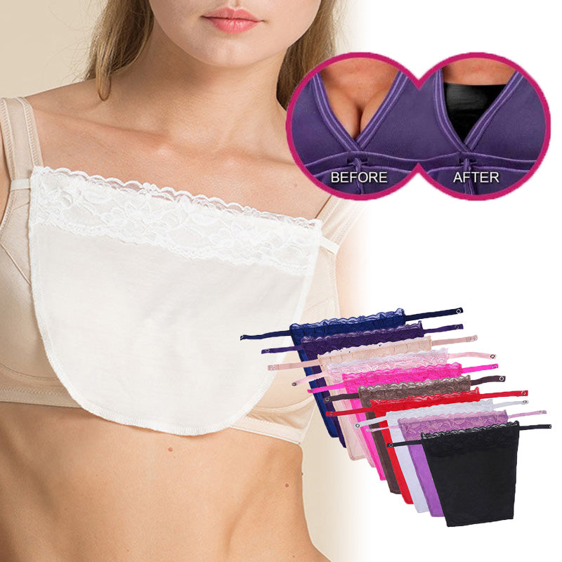 Women's Lace Satin Tank Bra Insert with Clips