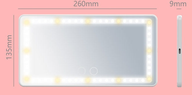 Car LED High-definition Makeup Mirror Three-color Light