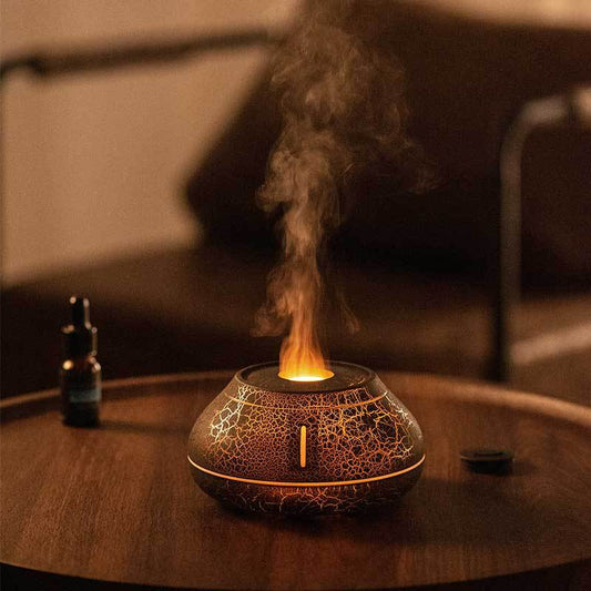 New Humidifier Colorful Simulation Flame Aroma Diffuser Desktop Creativity Humidifier For Home Room