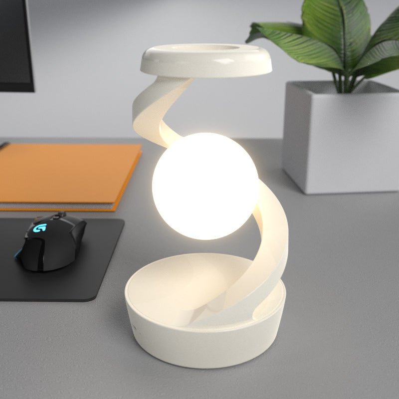 Rotating Hanging Table Lamp with Wireless Charger, Rotating Table Lamp