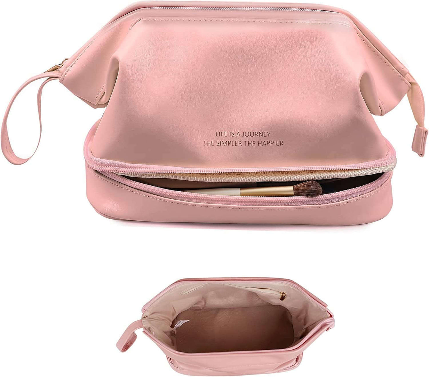 Cloud Double Layer Cosmetic Bag Large Capacity