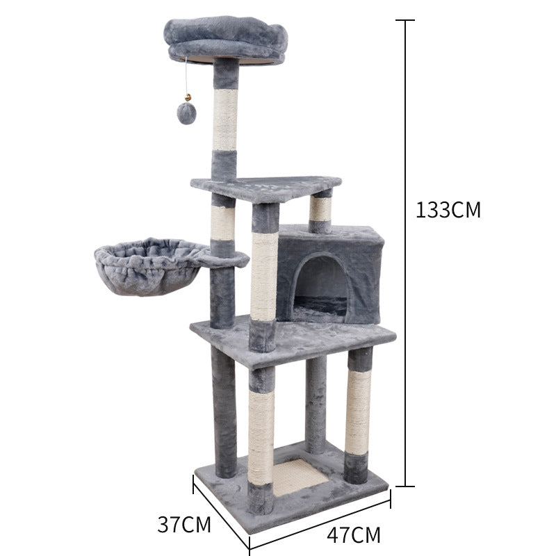 Multi-layer Jumping Platform Wooden Cat Toy Chamfer