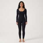 Women's Long-Sleeve Shaping Catsuit – Scoop Neck Bodysuit
