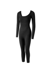 Women's Long-Sleeve Shaping Catsuit – Scoop Neck Bodysuit