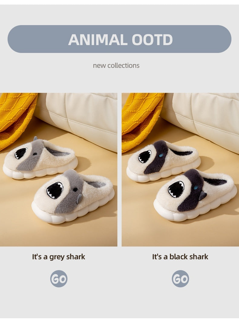 Shark Cotton Winter House Slippers