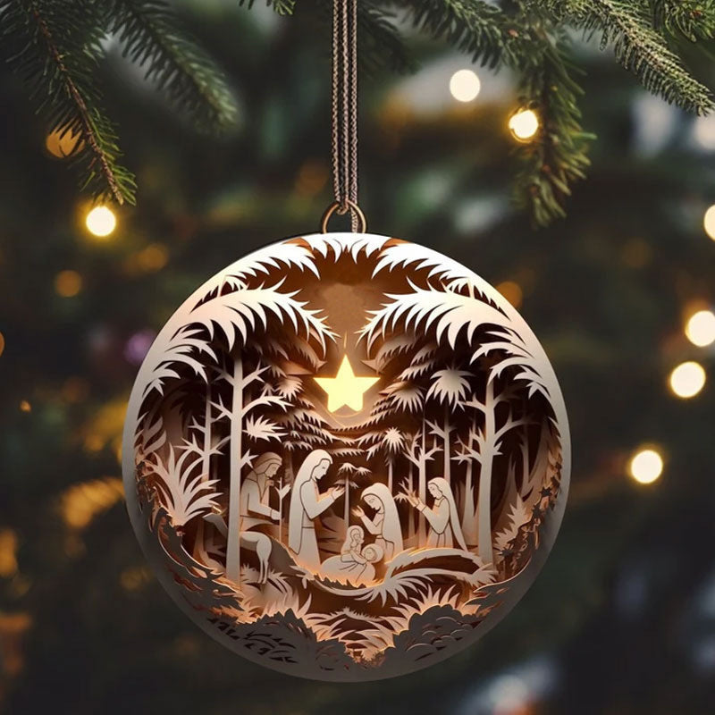 Acrylic 3D Effect Christmas Ornaments