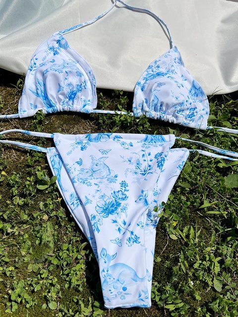 Women Floral Swimsuit  Summer Bikini Set