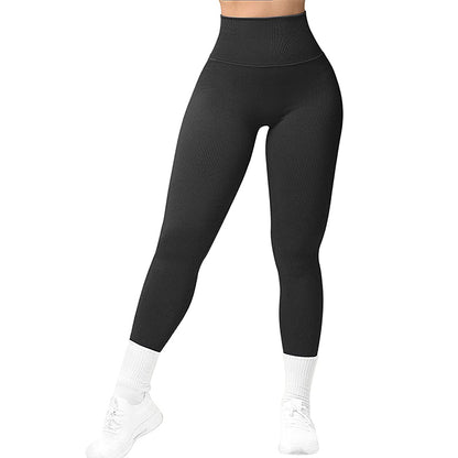 Women High Waist Seamless Slimming Knitted Fitness Sports Yoga Pants