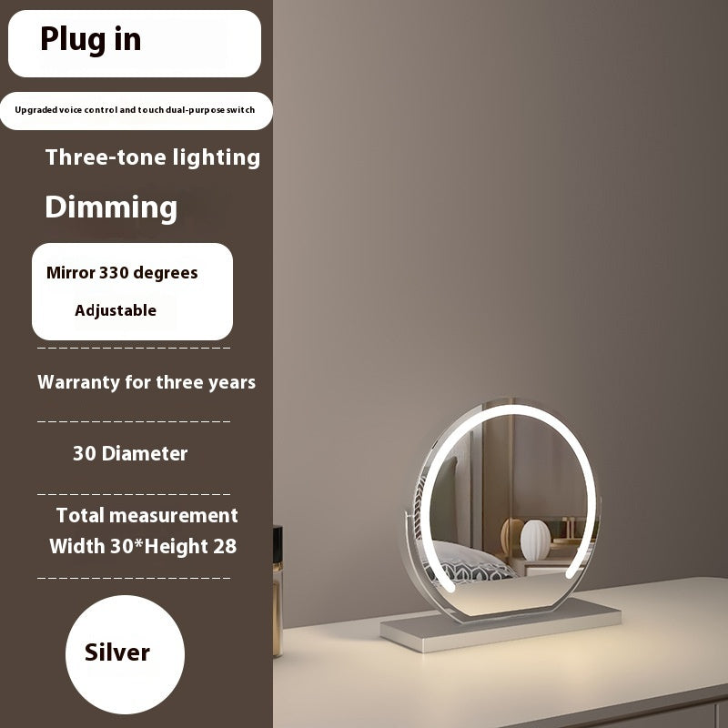 Semicircle LED With Light Makeup Desktop Smart Touch Dimming Fill Light Mirror Adjustable