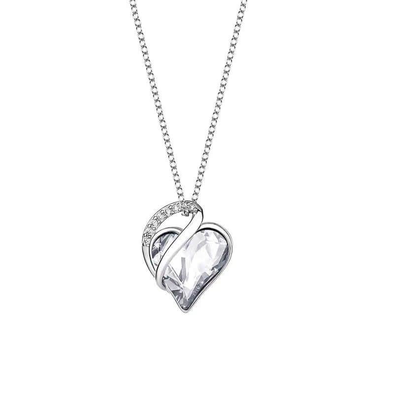 925 Silver Heart Shaped Geometric Necklace