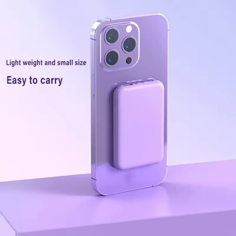 Mini Power Bank, Magnetic Suction Charging Bank, Wireless Charging Bank