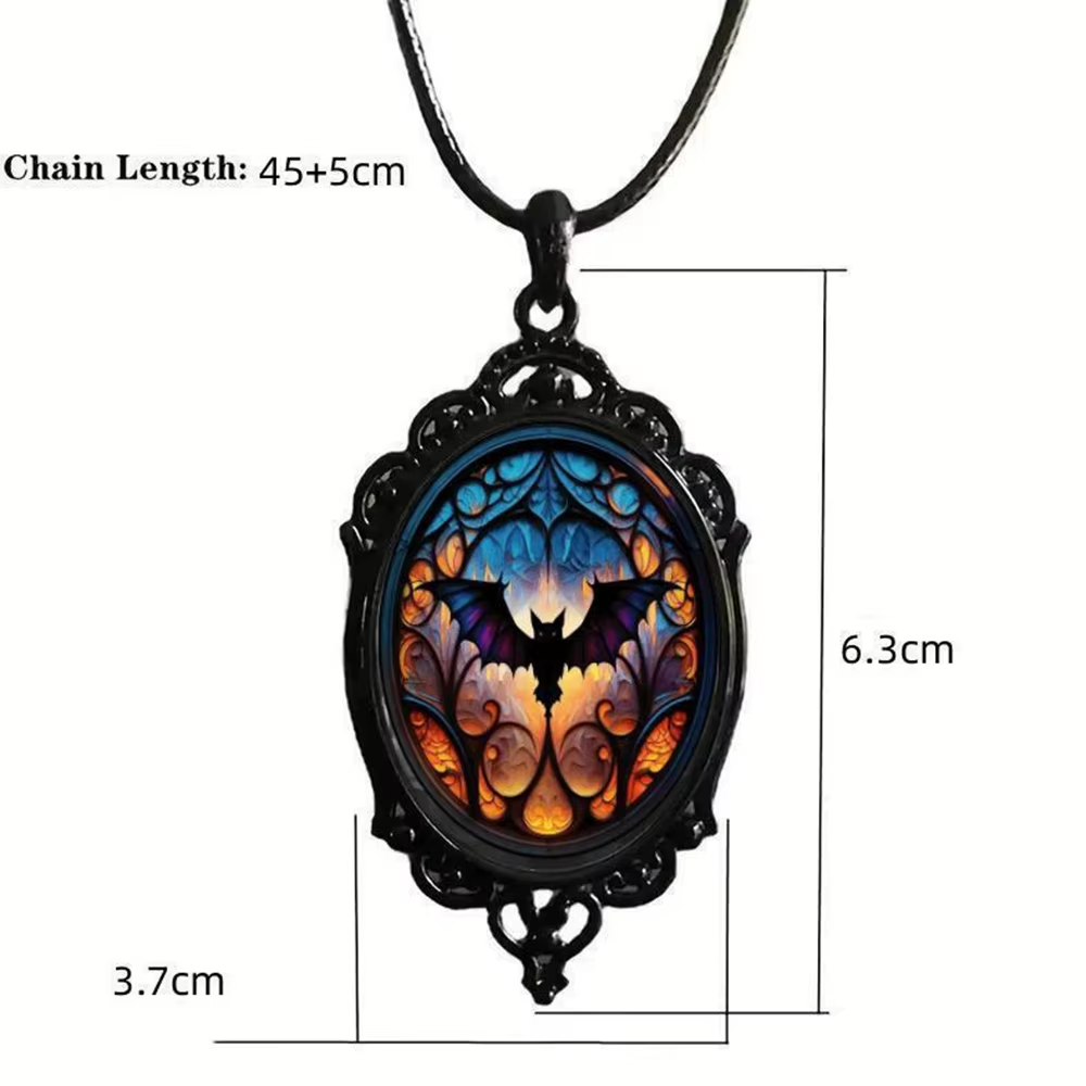 Vintage Gothic Halloween Pendant Necklace