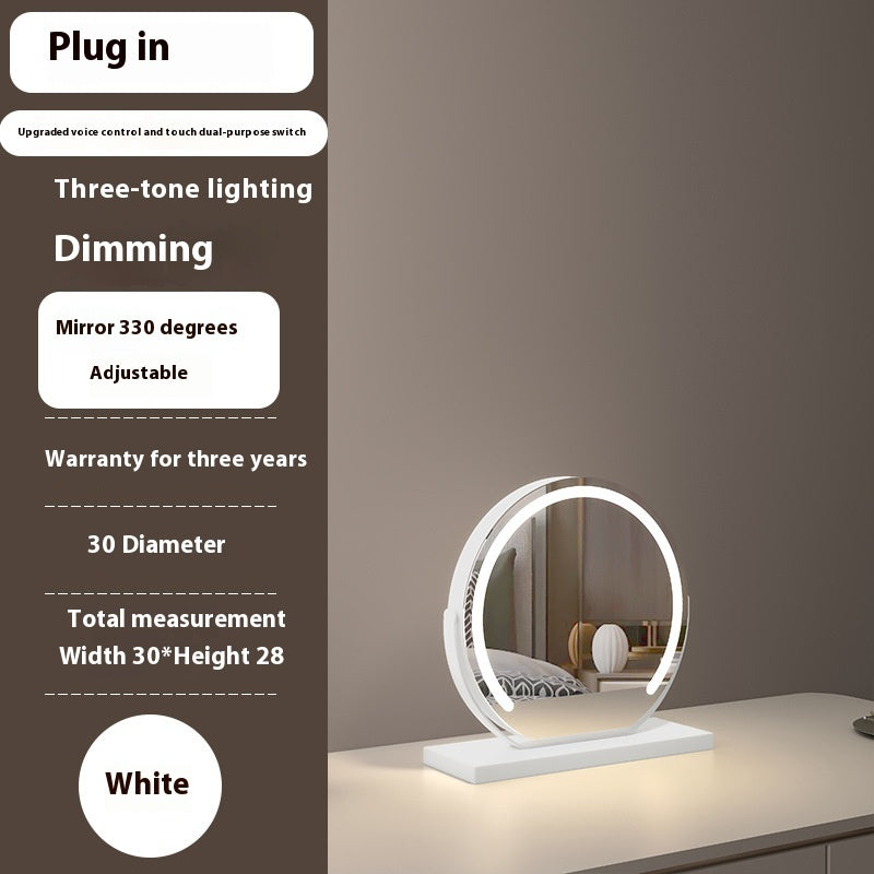 Semicircle LED With Light Makeup Desktop Smart Touch Dimming Fill Light Mirror Adjustable