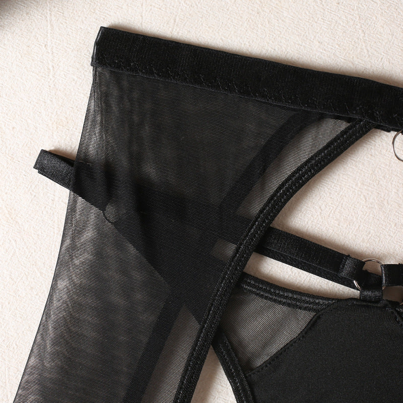 Women's Fashionable Non-steel Ring Underwear Bra Set