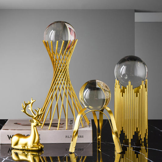 Gold Luxury Crystal Ball Ornamen