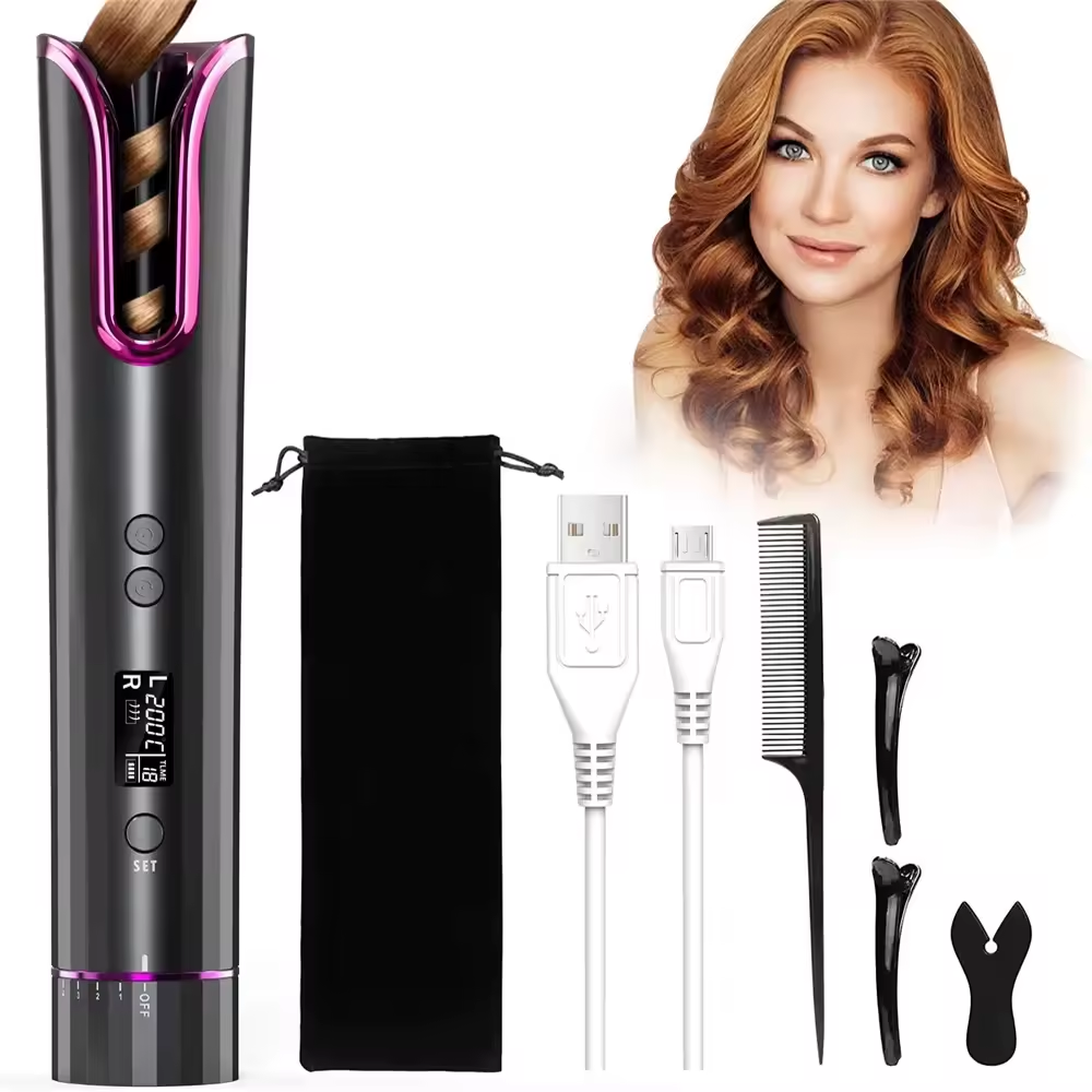 USB Rechargeable Automatic Hair Curler - Automatic Hair Curler