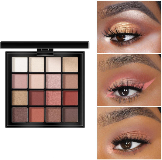 Women's 16 Color Eyeshadow Palette - Shimmer and Matte Eye Makeup