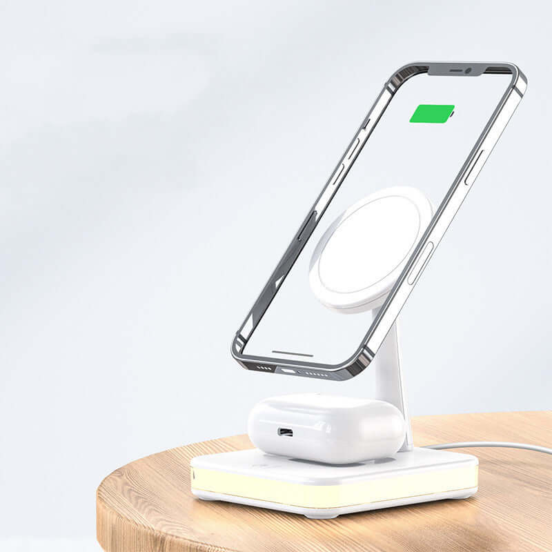 4 In 1 Magnetic Wireless Charger Stand Fast Charging Dock Station
