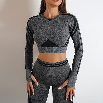 women's Seamless Yoga Pants and Tops, Butt Lifting Fitness Wear