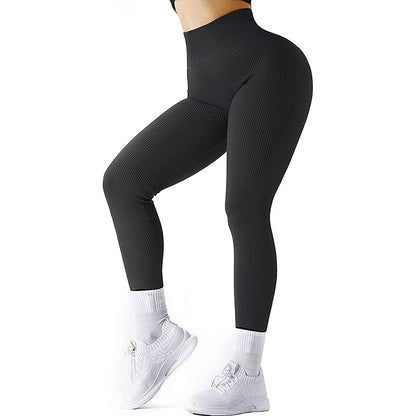 Women High Waist Seamless Slimming Knitted Fitness Sports Yoga Pants