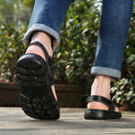 Men Sandals Summer Beach Shoes Adjustable Back Strap Design Slippers Slides kocsend.com