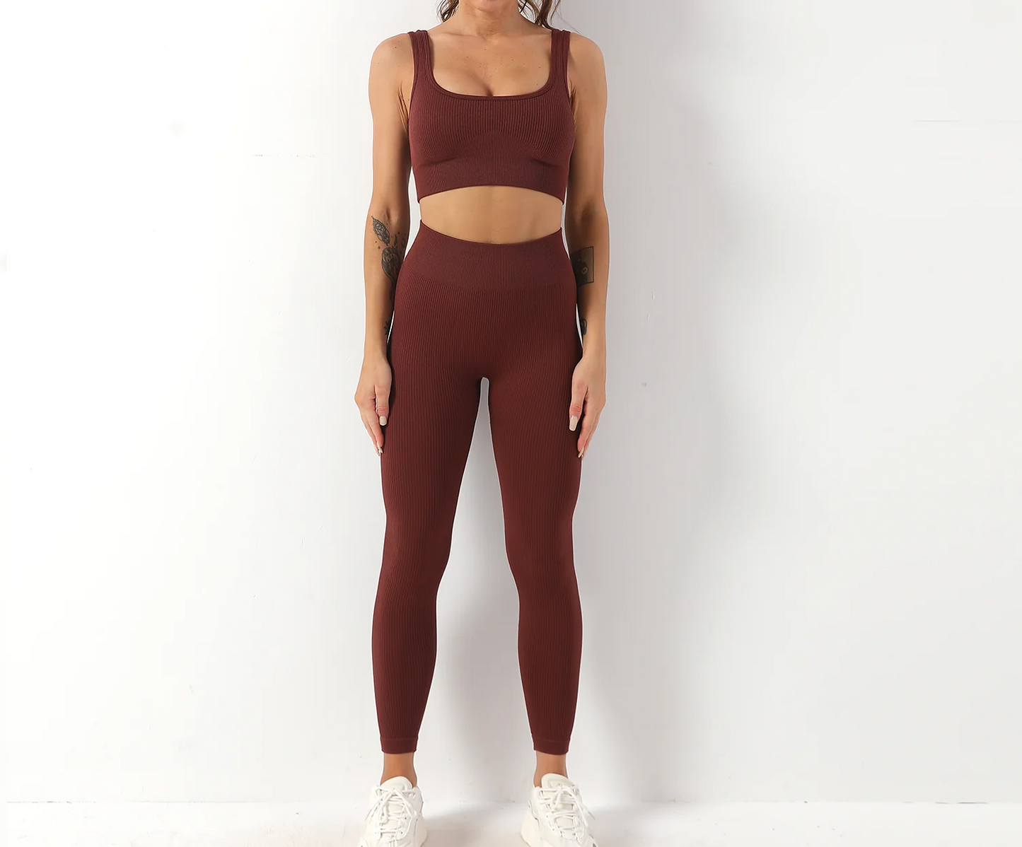 Women’s Two-Piece Seamless Yoga Set - Sports Bra, Leggings & Shorts