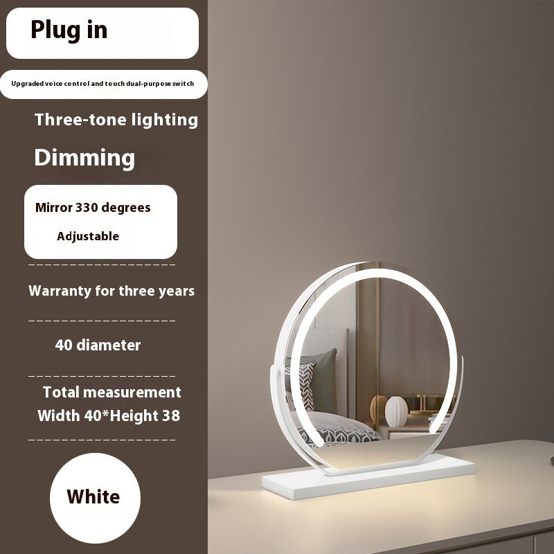 Semicircle LED With Light Makeup Desktop Smart Touch Dimming Fill Light Mirror Adjustable