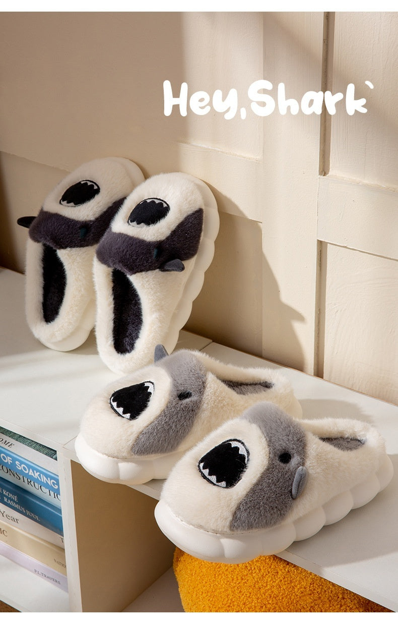 Shark Cotton Winter House Slippers