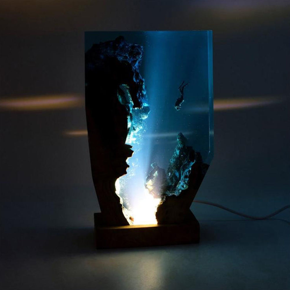 3D Diver Underwater Mysterious Atmosphere Small Night Lamp