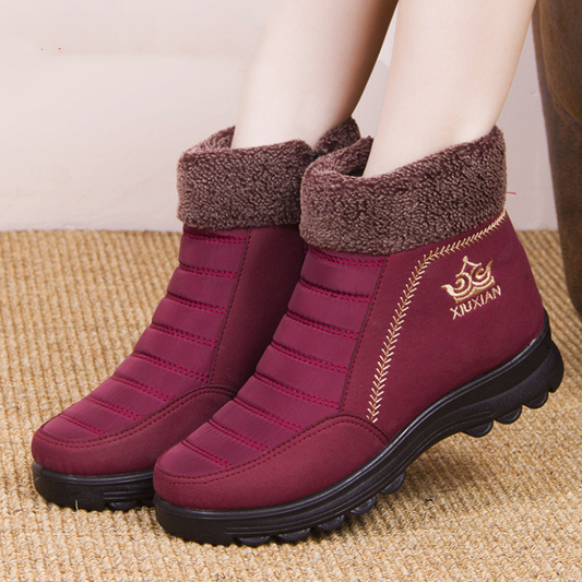 Women's Cotton Boots Middle-aged And Elderly Cotton Boots Soft Bottom Winter Old Lady Cotton Shoes